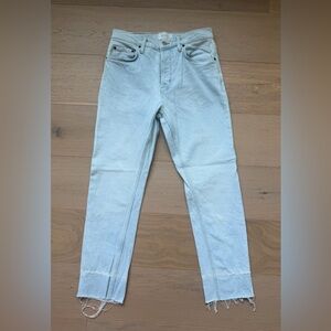Rails The Melrose Classic Slim Light Blue Repair Hem Jeans Sz 27